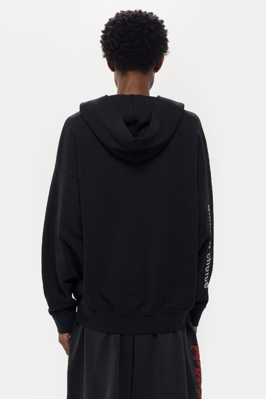 032C Routine Zip Hoodie in Faded Black - Notre