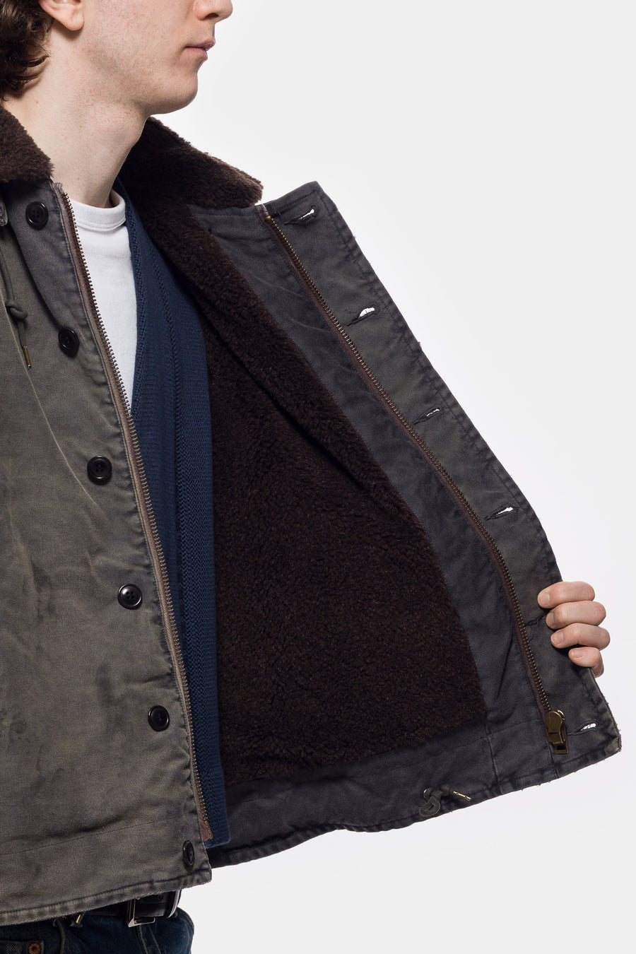 A. Presse Vintage FN Deck Jacket in Blue - Notre
