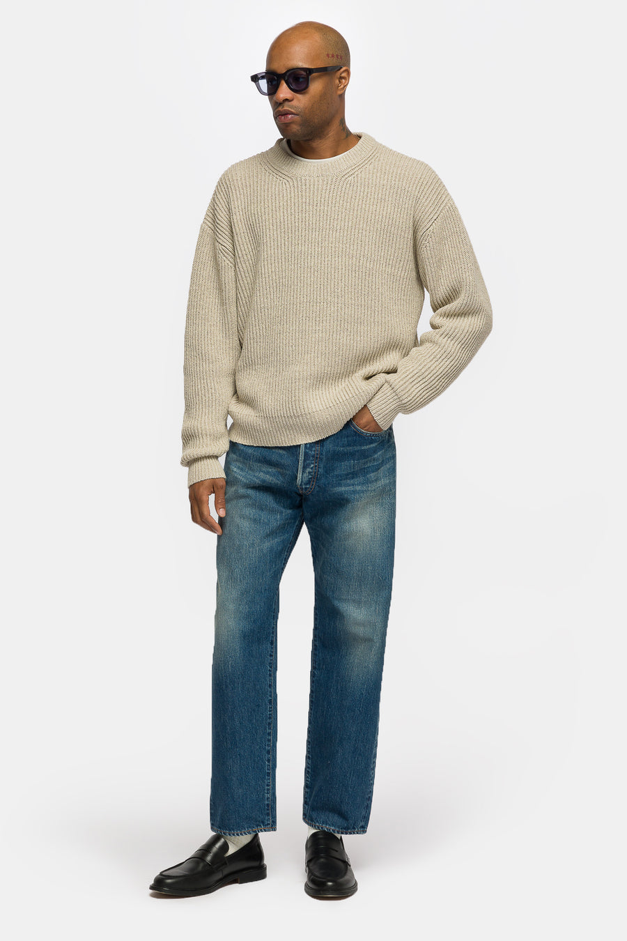 A. Presse Washed Denim Pants E in Bleach - Notre