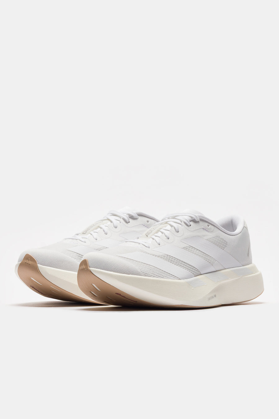 adidas Adizero Evo SL Sneaker in White/White/Sandstone - Notre