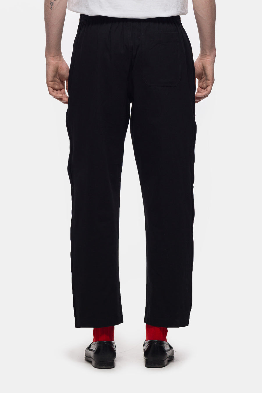Bode Twill Tear Away Track Pant in Black - Notre