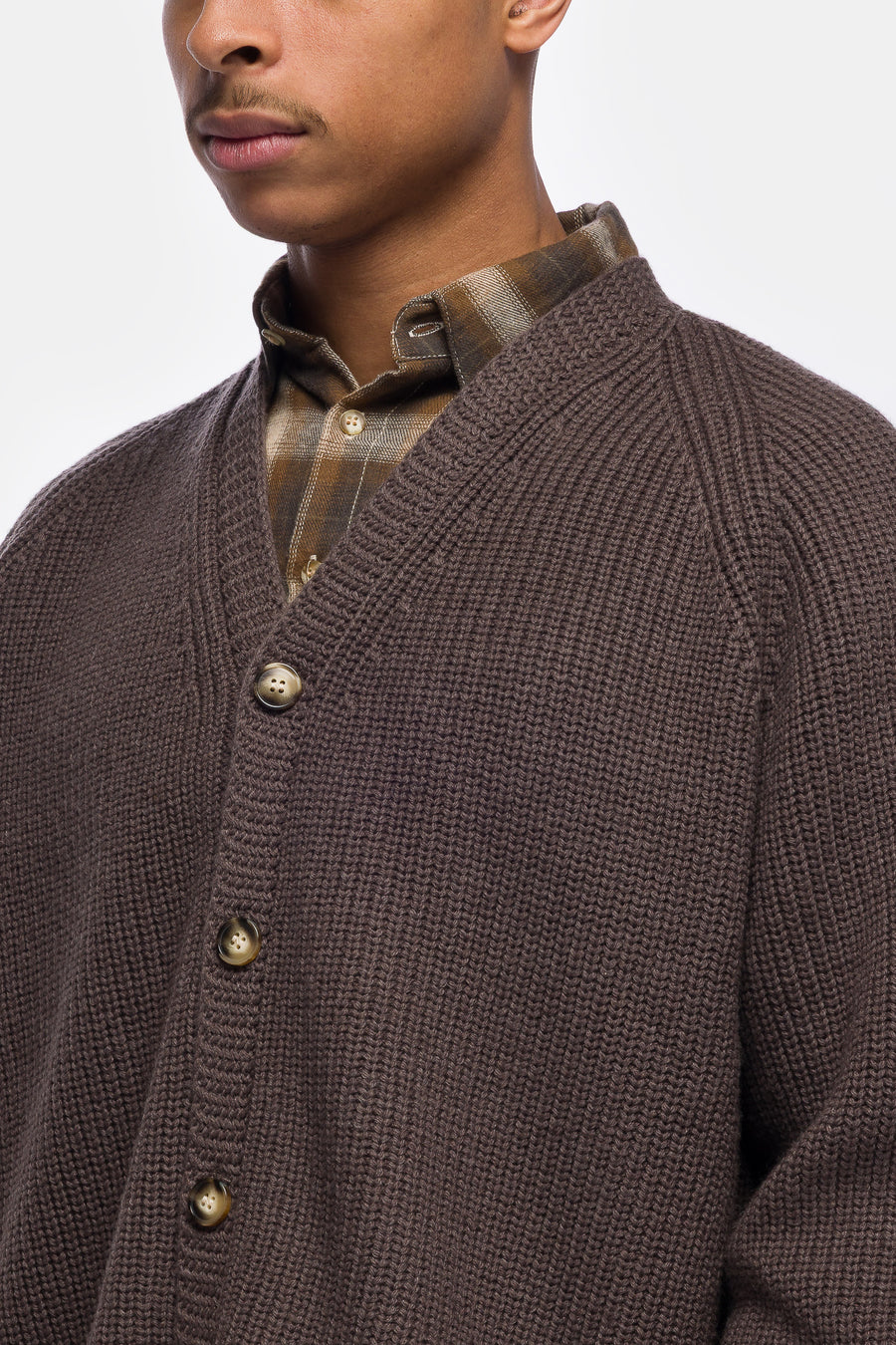 Basketcase Gallery Hench Knit Cardigan in Brown - Notre