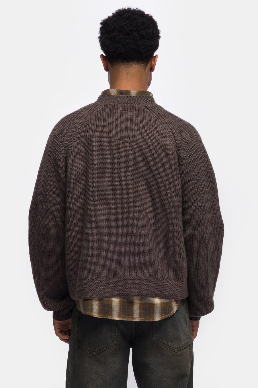 Basketcase Gallery Hench Knit Cardigan in Brown - Notre