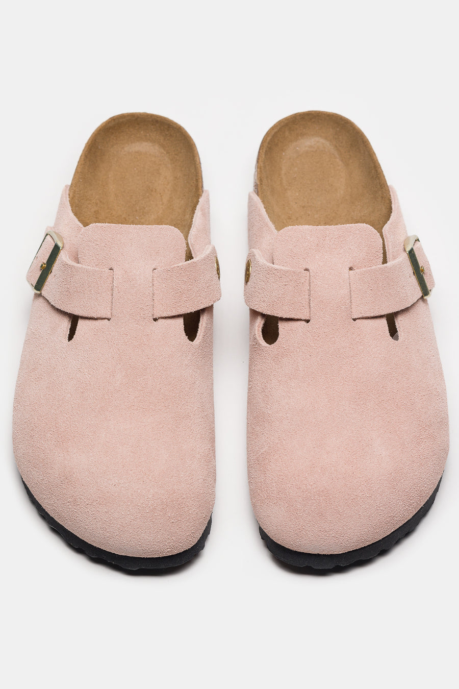 Birkenstock Boston Suede Mule in Light Rose - Notre
