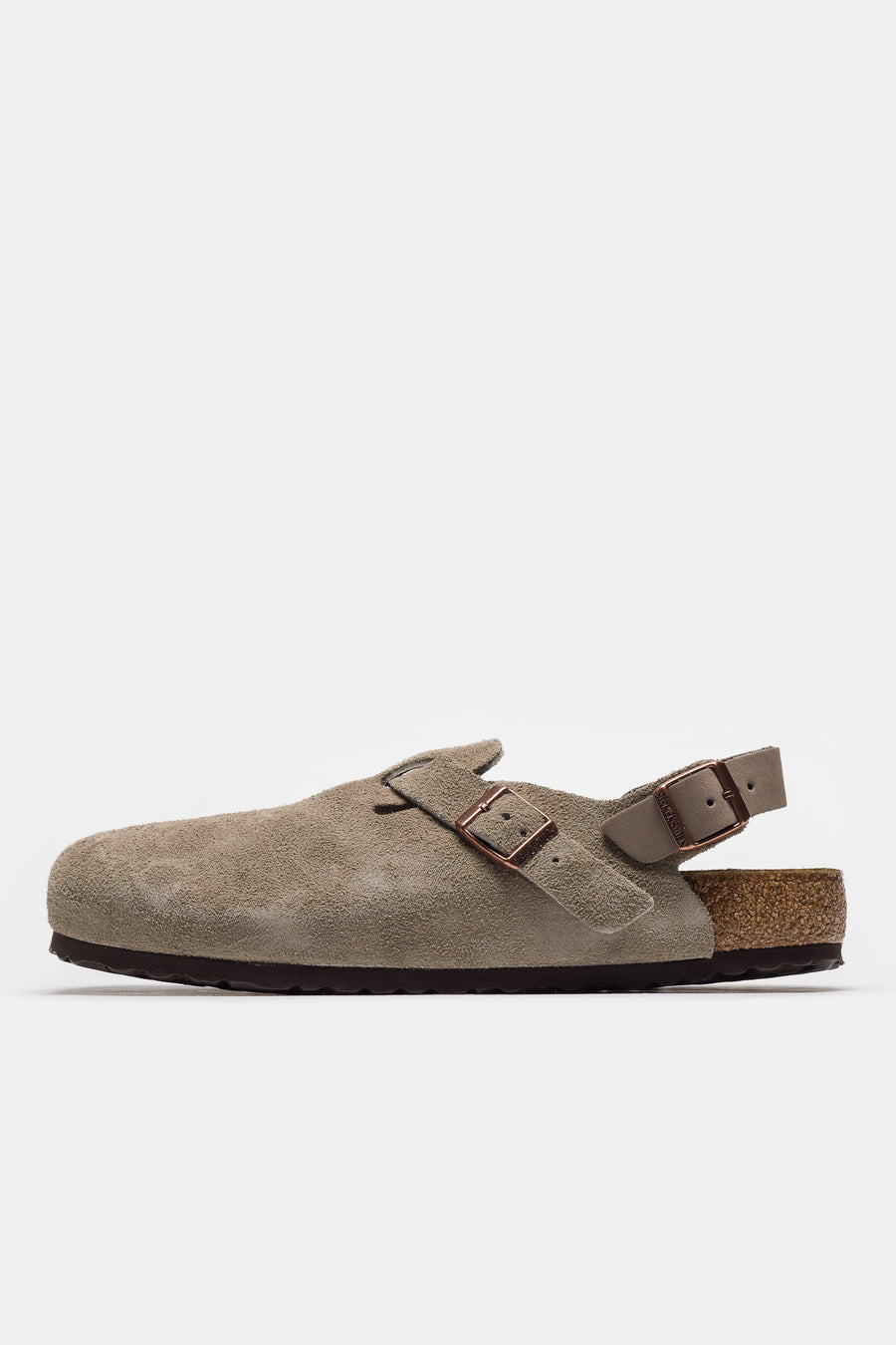Birkenstock Tokio Suede Clog in Taupe - Notre