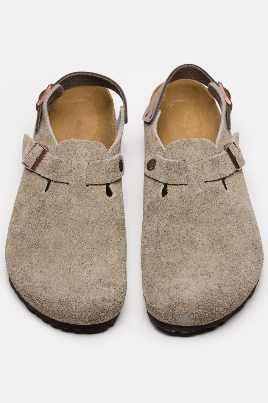 Birkenstock Tokio Suede Clog in Taupe - Notre