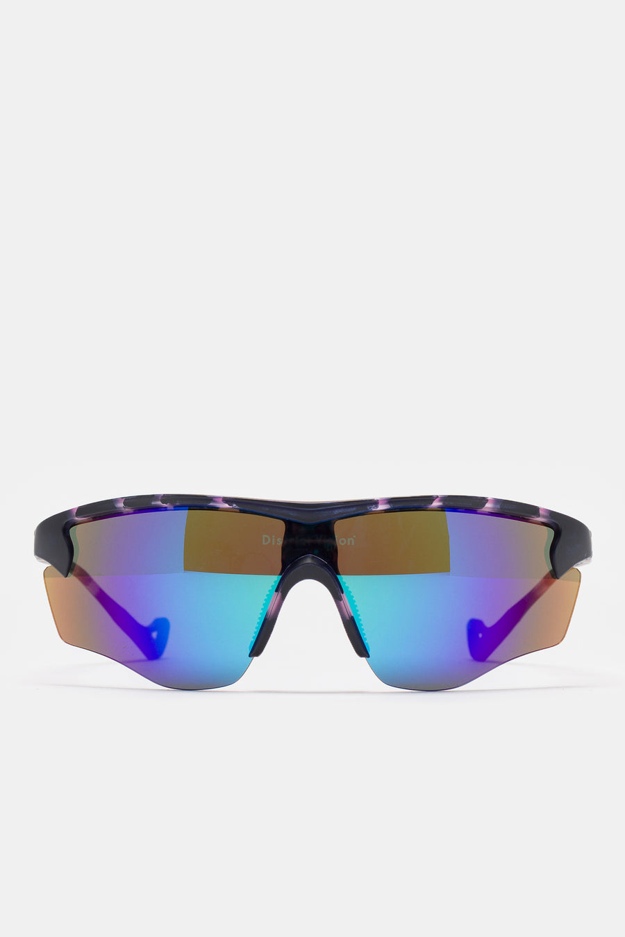 District Vision Junya Racer Sunglasses in Navy Pink Mosaic/D+ Blue Mirror - Notre