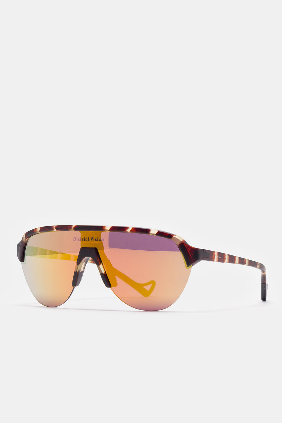 District Vision Nagata Speed Blade Sunglasses in Tortoise/D+ Amber Mirror - Notre