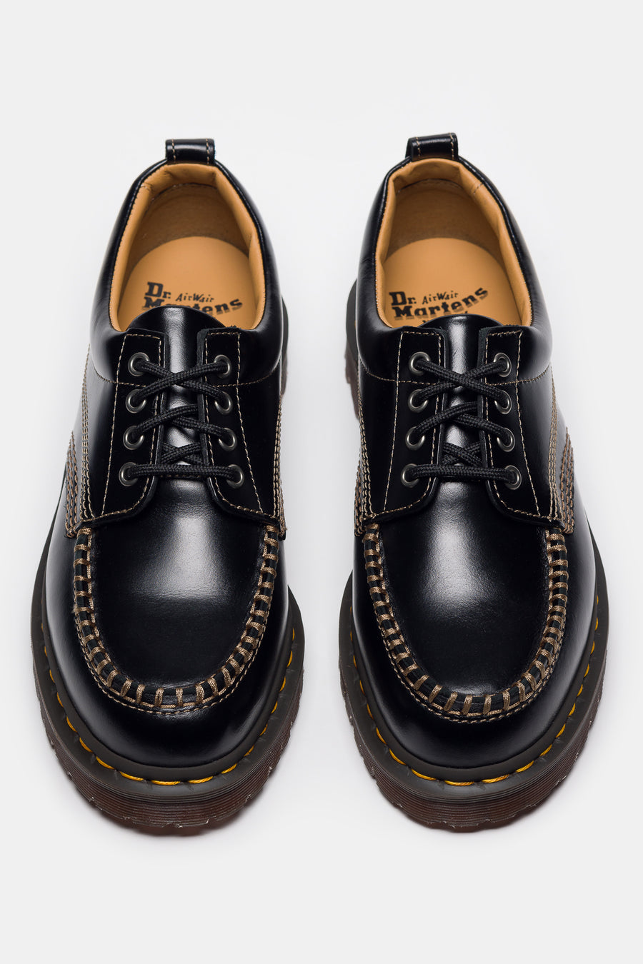 Dr. Martens Lowell Moc Toe Shoe in Black Analine - Notre