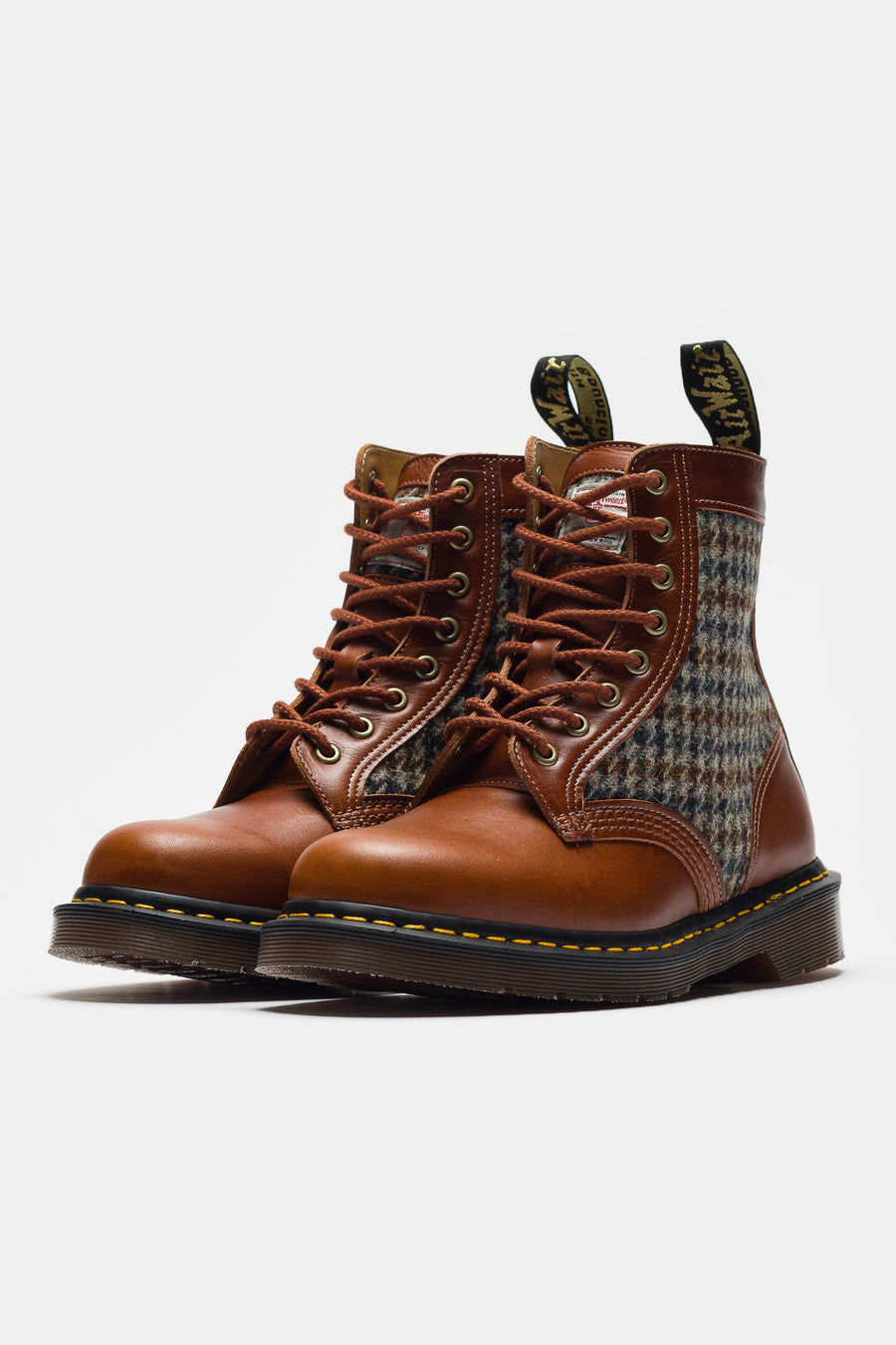 Dr. Martens 1460 Pascal Harris Tweed Boot in Amber Tan/Multi - Notre
