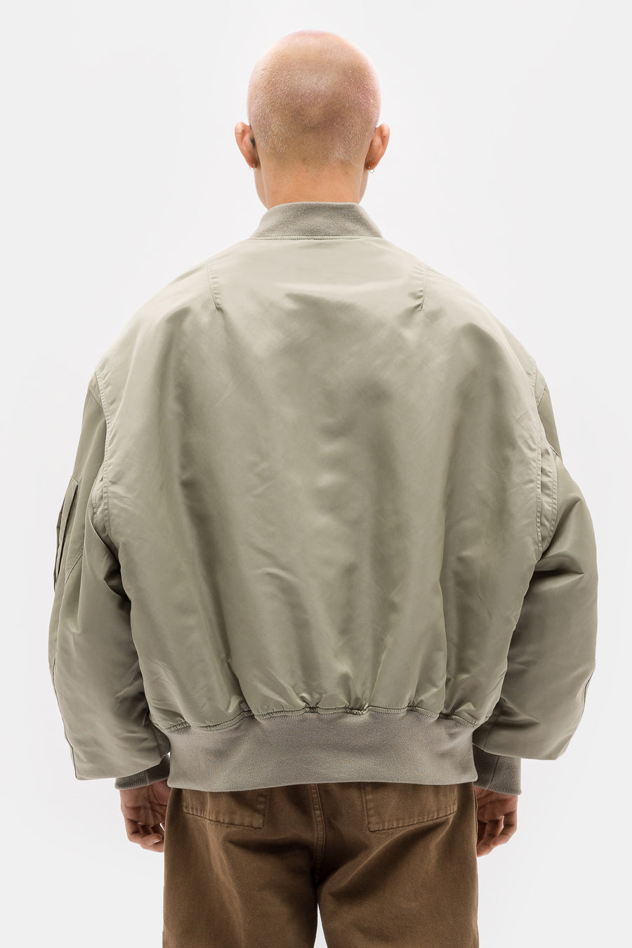 Entire Studios Broad Bomber Jacket in Light Olive - Notre