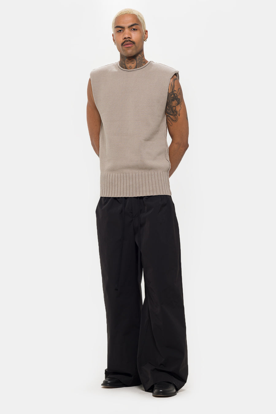 Entire Studios Burns Knit Vest in Light Grey - Notre