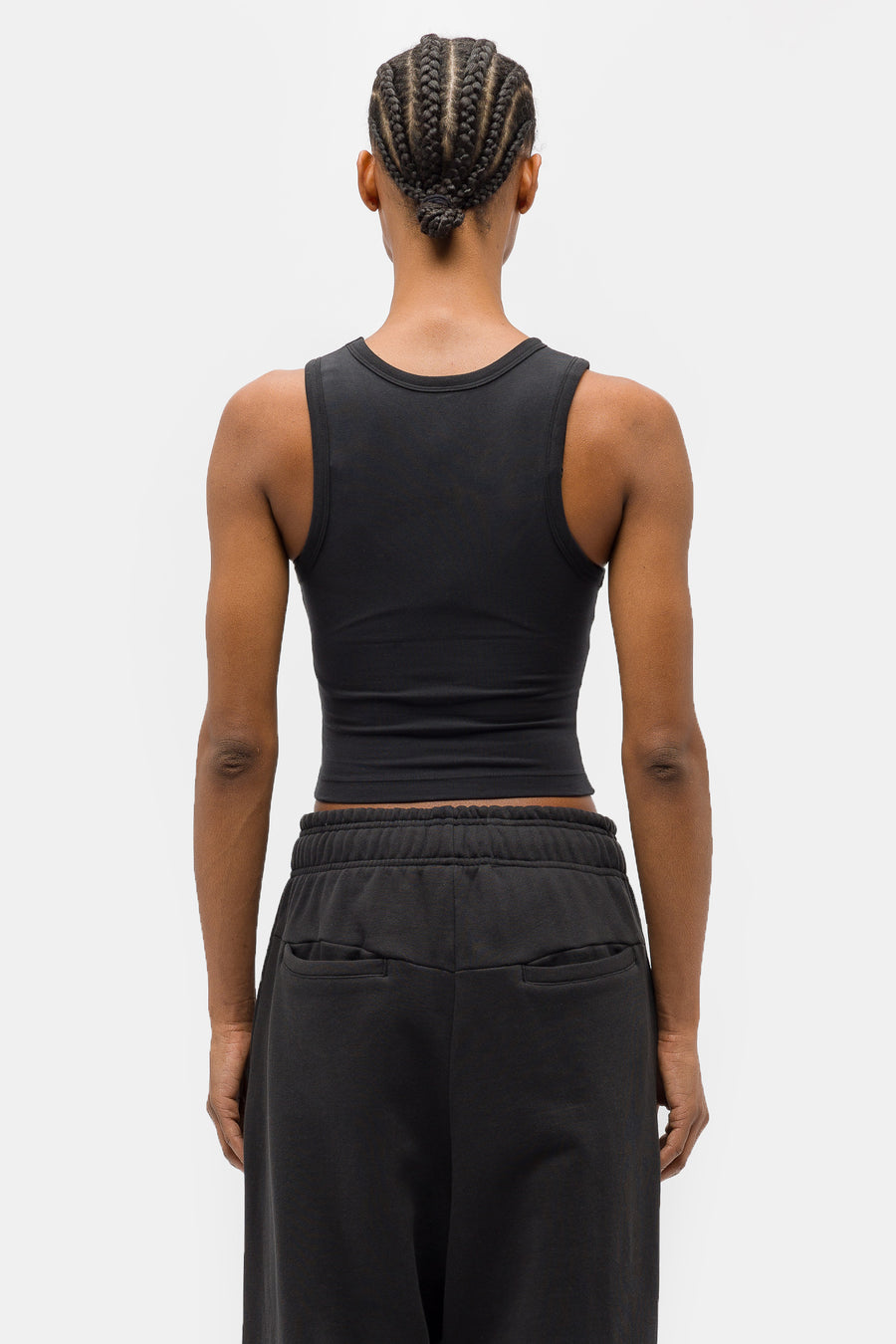 Entire Studios Cropped Tank in Black - Notre