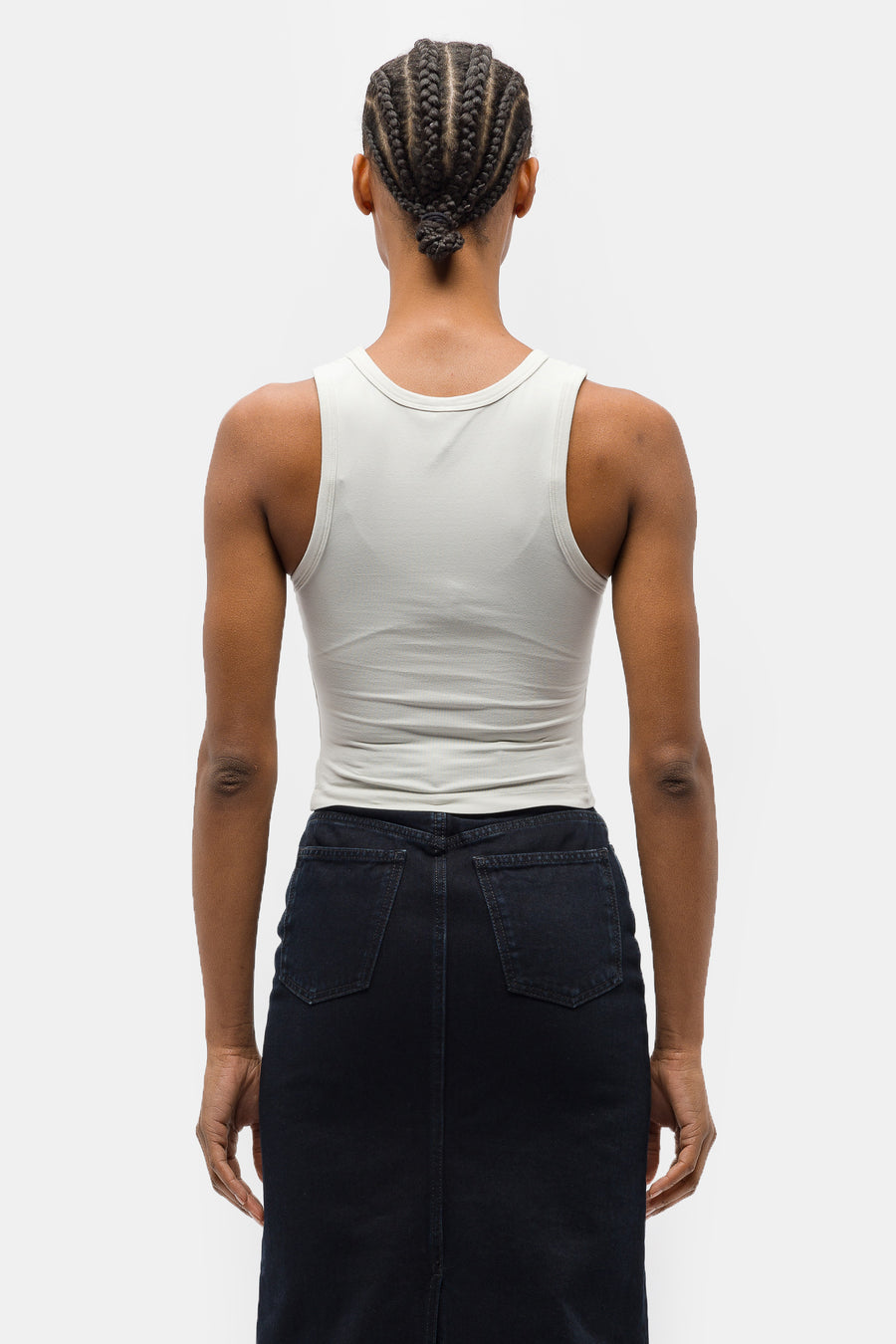 Entire Studios Cropped Tank in White - Notre