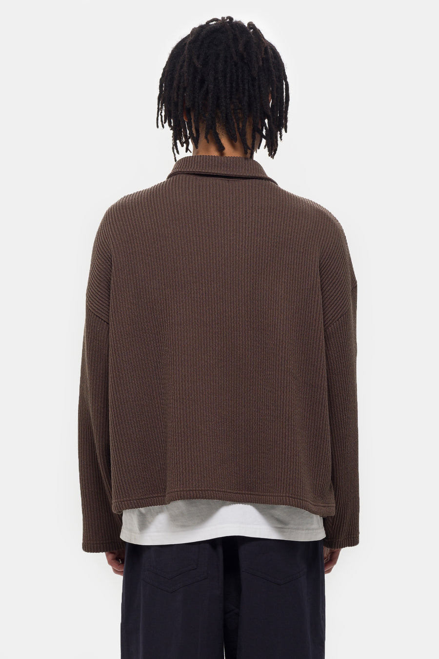 Estudio Niksen Double-Zip Pocket Sweater in Brown - Notre