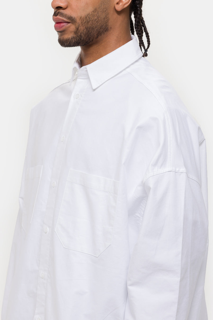 Estudio Niksen Oxford Balloon Shirt in White - Notre