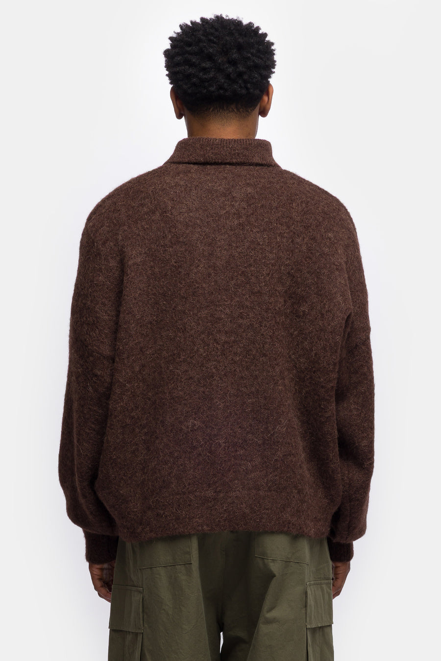 Estudio Niksen Alpaca Polo Sweater in Brown - Notre