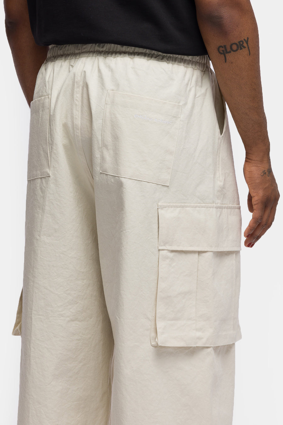 Estudio Niksen Cargo String Balloon Pant in Ivory - Notre