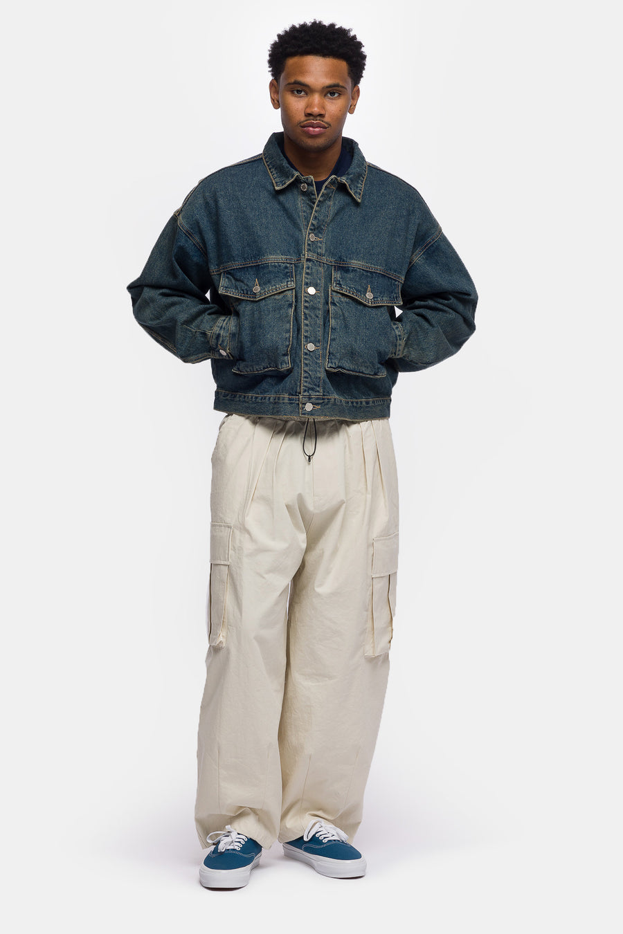 Estudio Niksen Cargo String Balloon Pant in Ivory - Notre