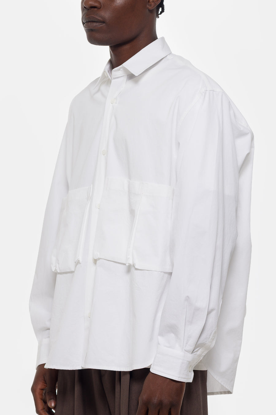 Estudio Niksen Five Pocket Button Shirt in White - Notre