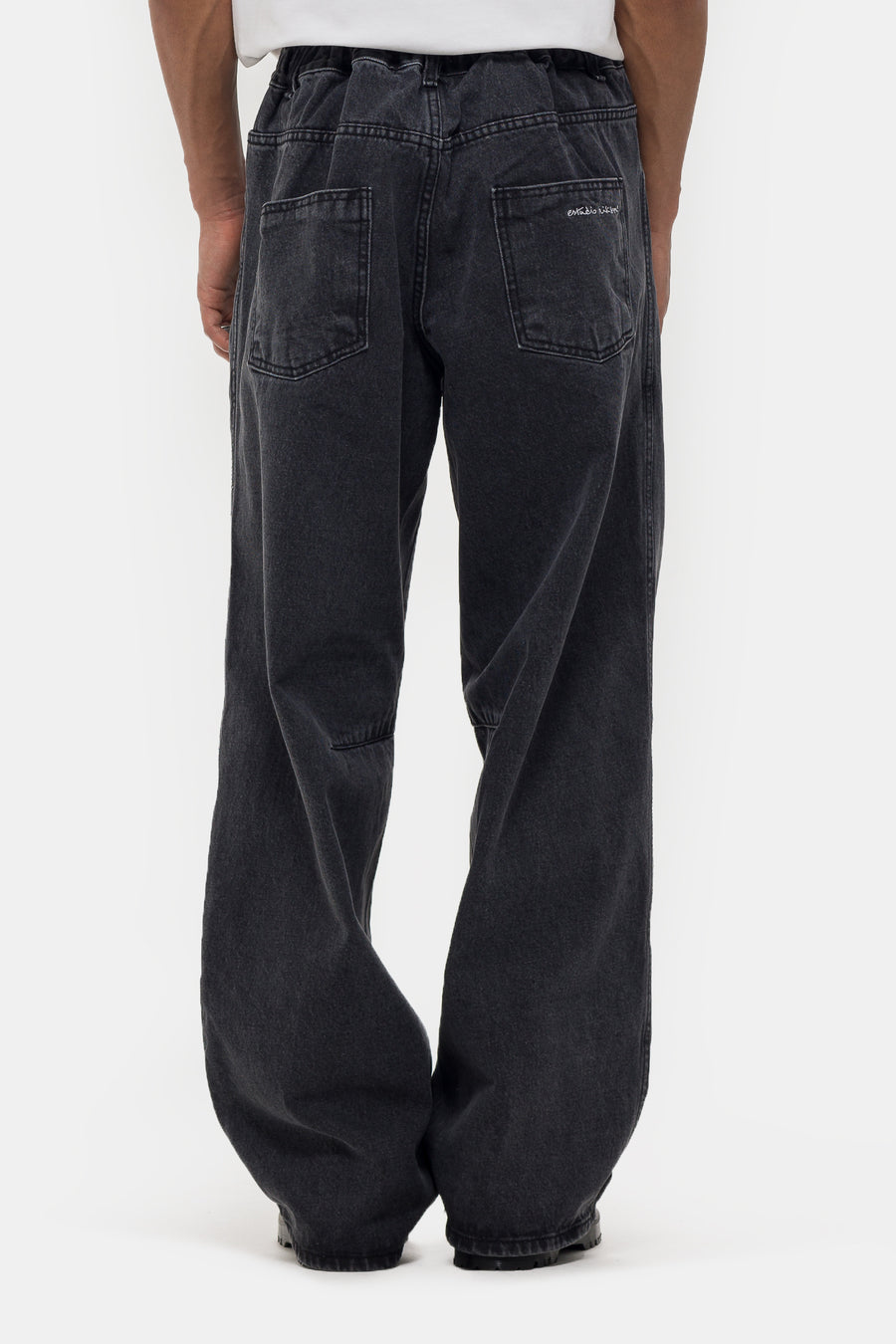 Estudio Niksen Half-Dart Maxi Jean in Black Wash - Notre
