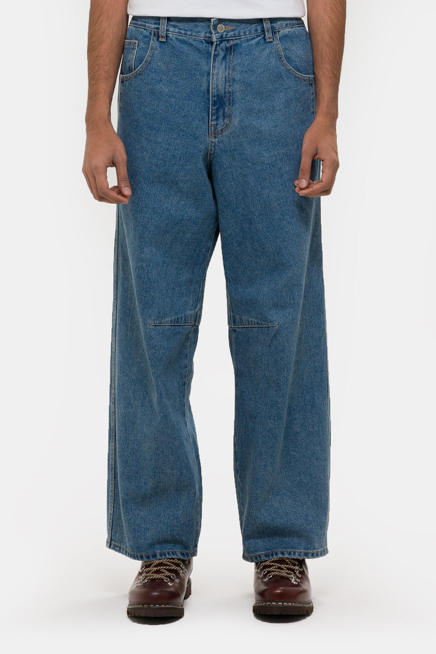 Estudio Niksen Half-Dart Maxi Jean in Blue Wash - Notre