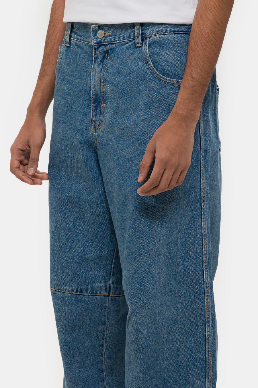 Estudio Niksen Half-Dart Maxi Jean in Blue Wash - Notre