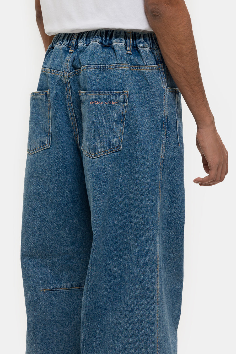 Estudio Niksen Half-Dart Maxi Jean in Blue Wash - Notre