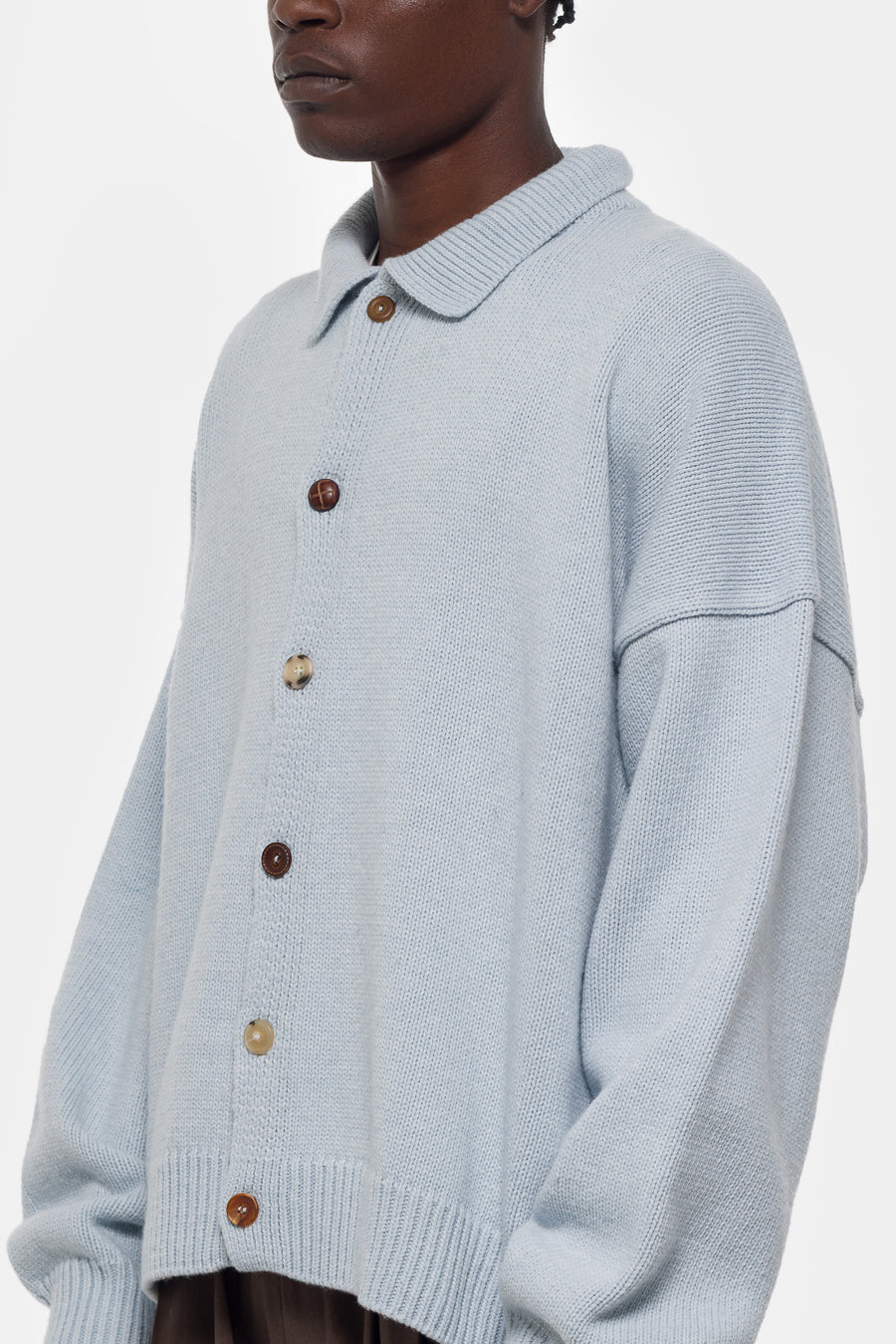 Estudio Niksen Mismatch Button Cardigan in Light Blue - Notre
