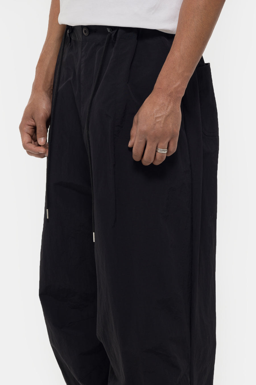 Estudio Niksen Nylon Field Pant in Black - Notre