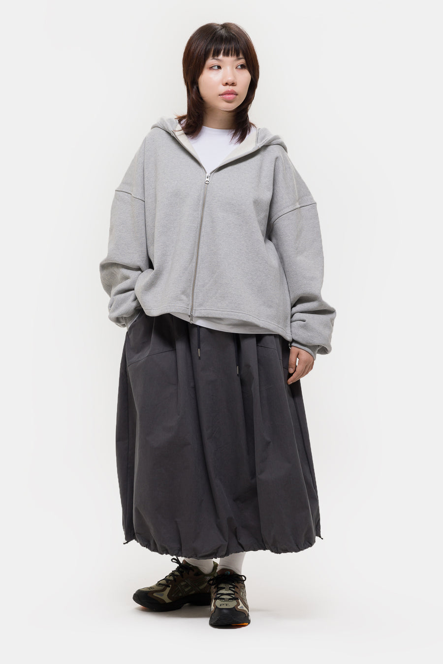Estudio Niksen Pintuck Balloon Skirt in Charcoal - Notre