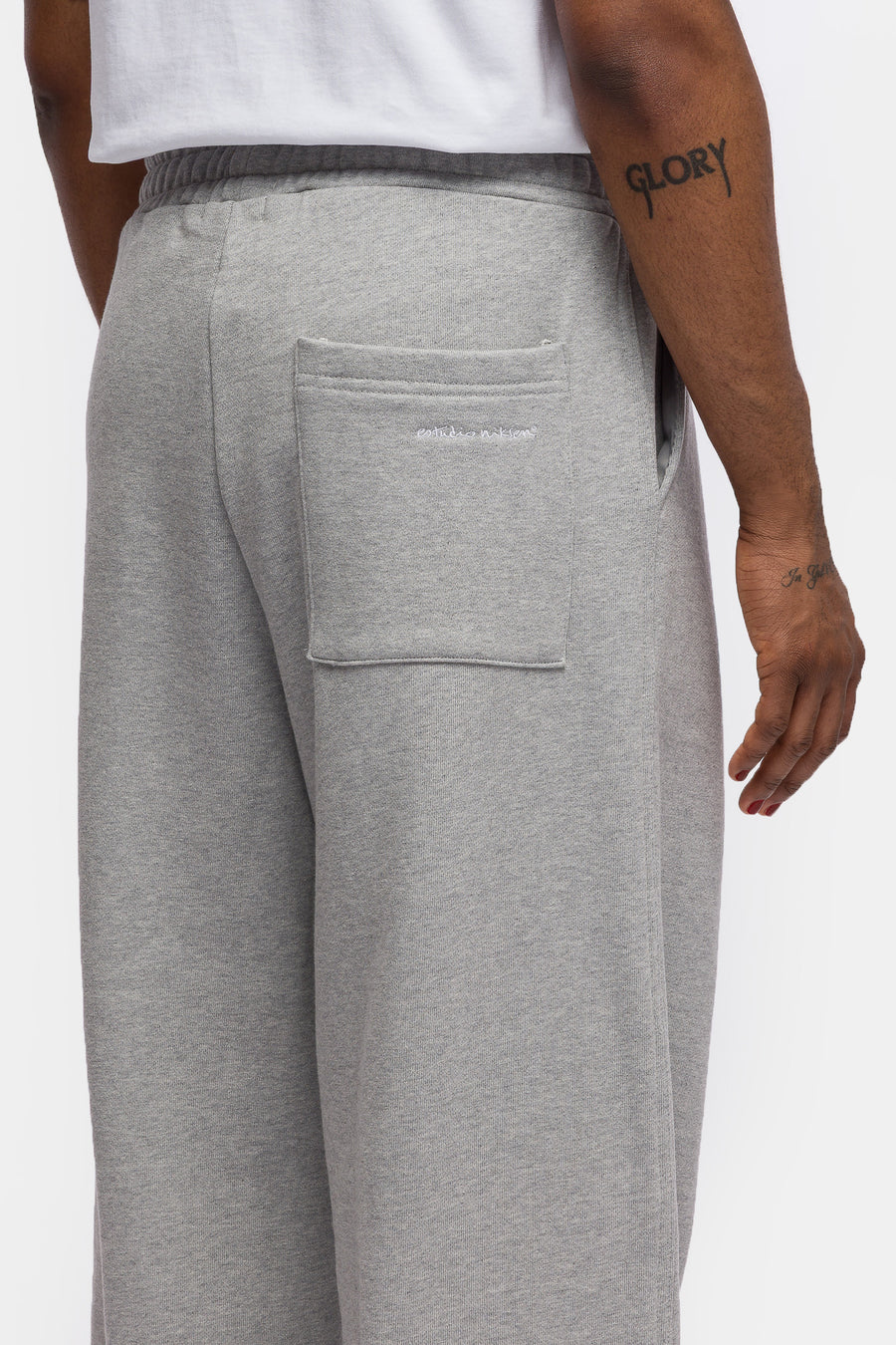 Estudio Niksen Pleated Wide Jogger in Grey - Notre