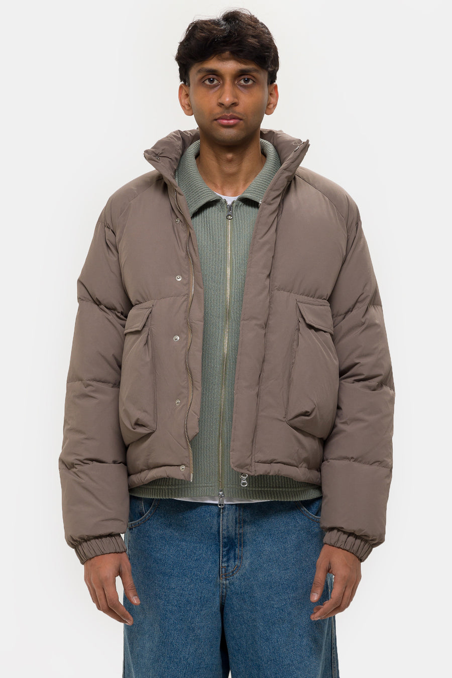 Estudio Niksen Raglan Puffer Jacket in Beige - Notre