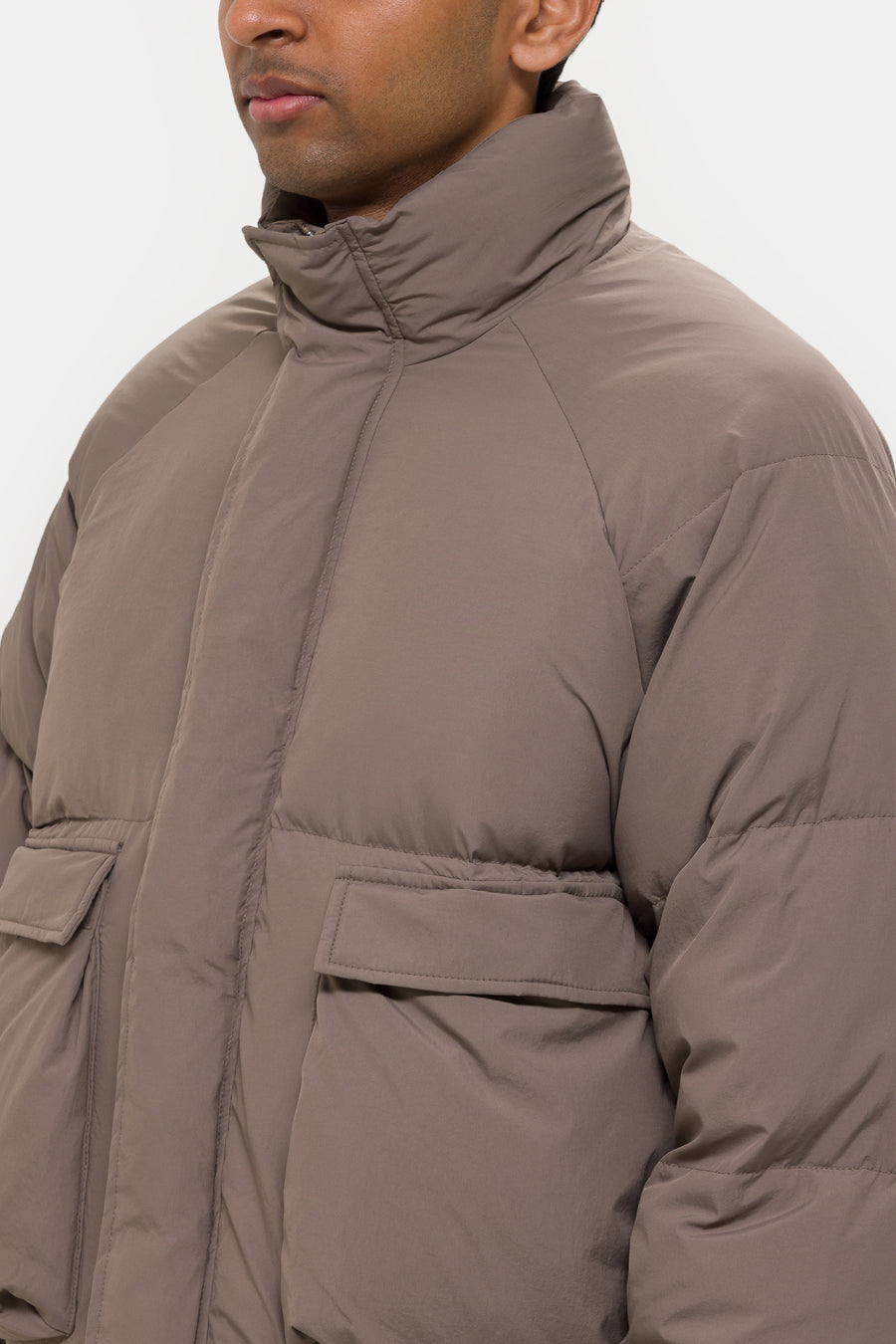 Estudio Niksen Raglan Puffer Jacket in Beige - Notre
