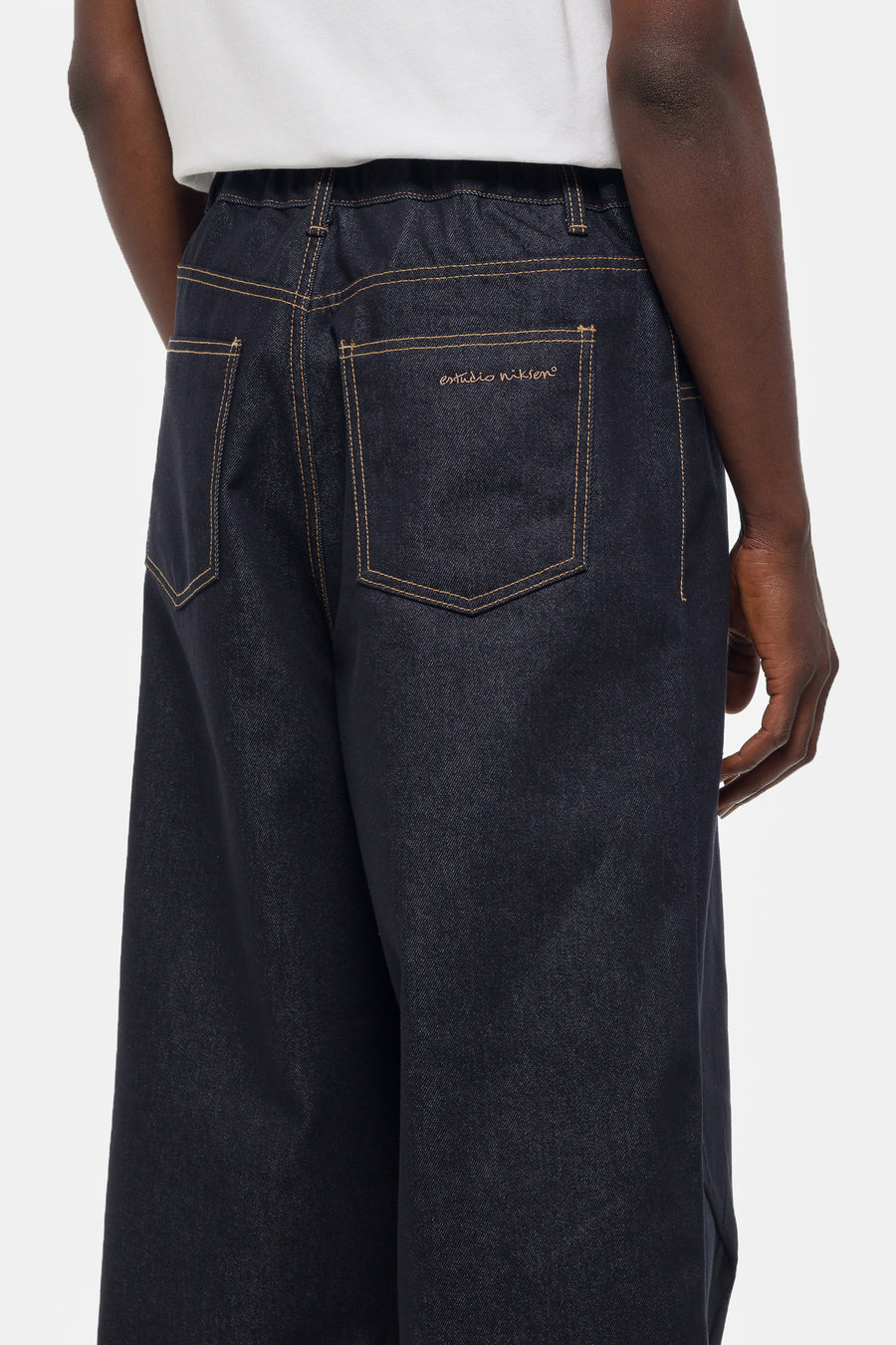Estudio Niksen Raw Denim Balloon Jean in Indigo - Notre