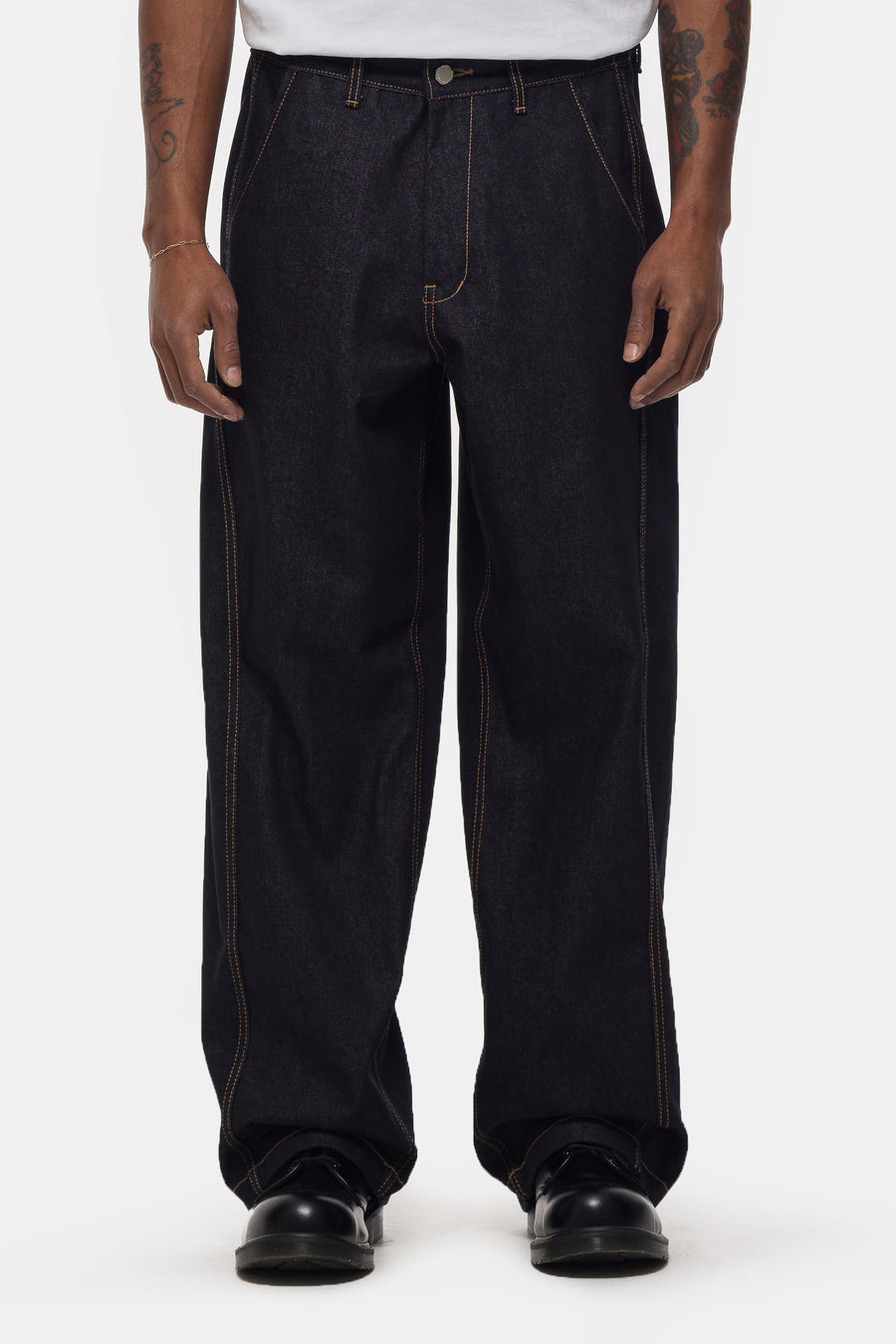 Estudio Niksen Raw Denim In-Stitch Jean in Indigo - Notre