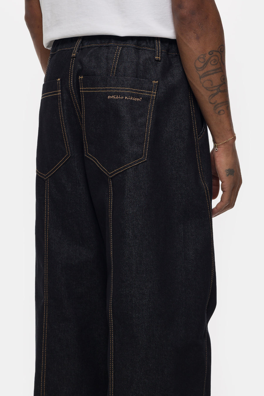 Estudio Niksen Raw Denim In-Stitch Jean in Indigo - Notre