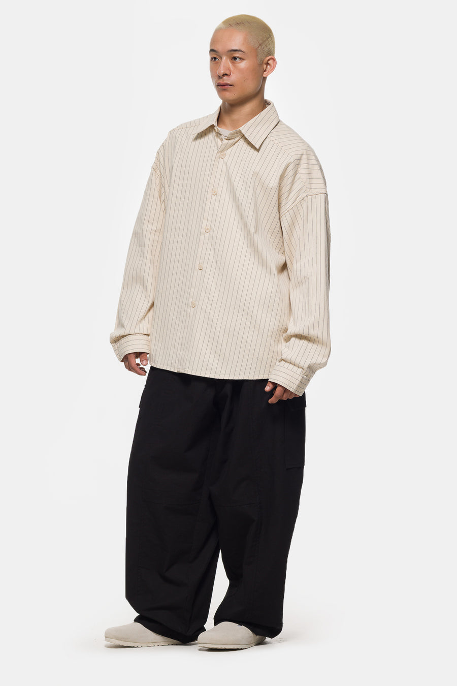 Estudio Niksen Ripstop Cargo Wide Pant in Black - Notre