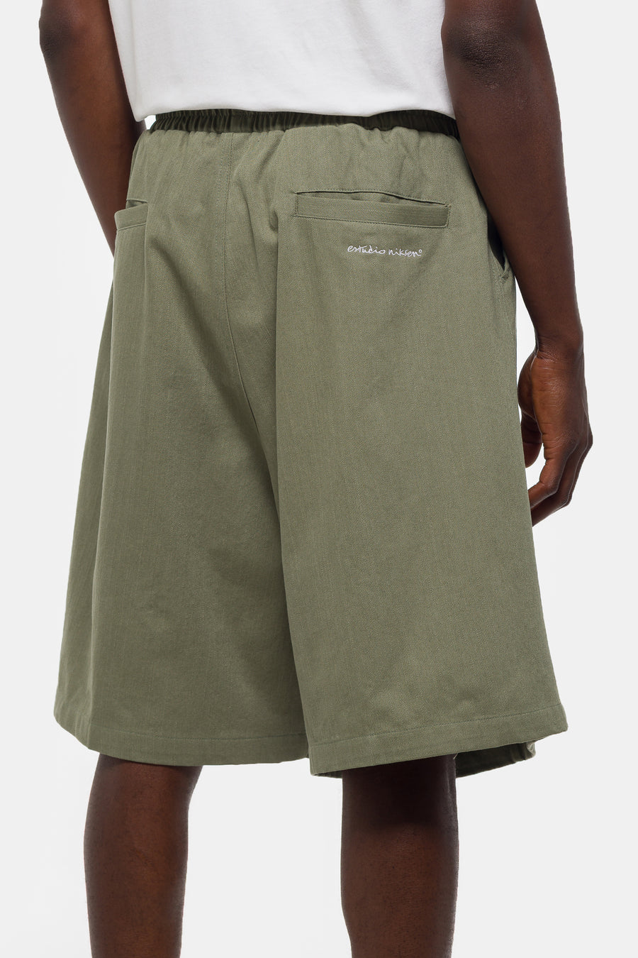 Estudio Niksen Stopper Balloon Bermuda Shorts in Khaki - Notre