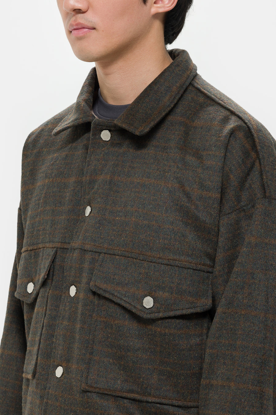 Estudio Niksen Wool Checkered Jacket in Brown - Notre