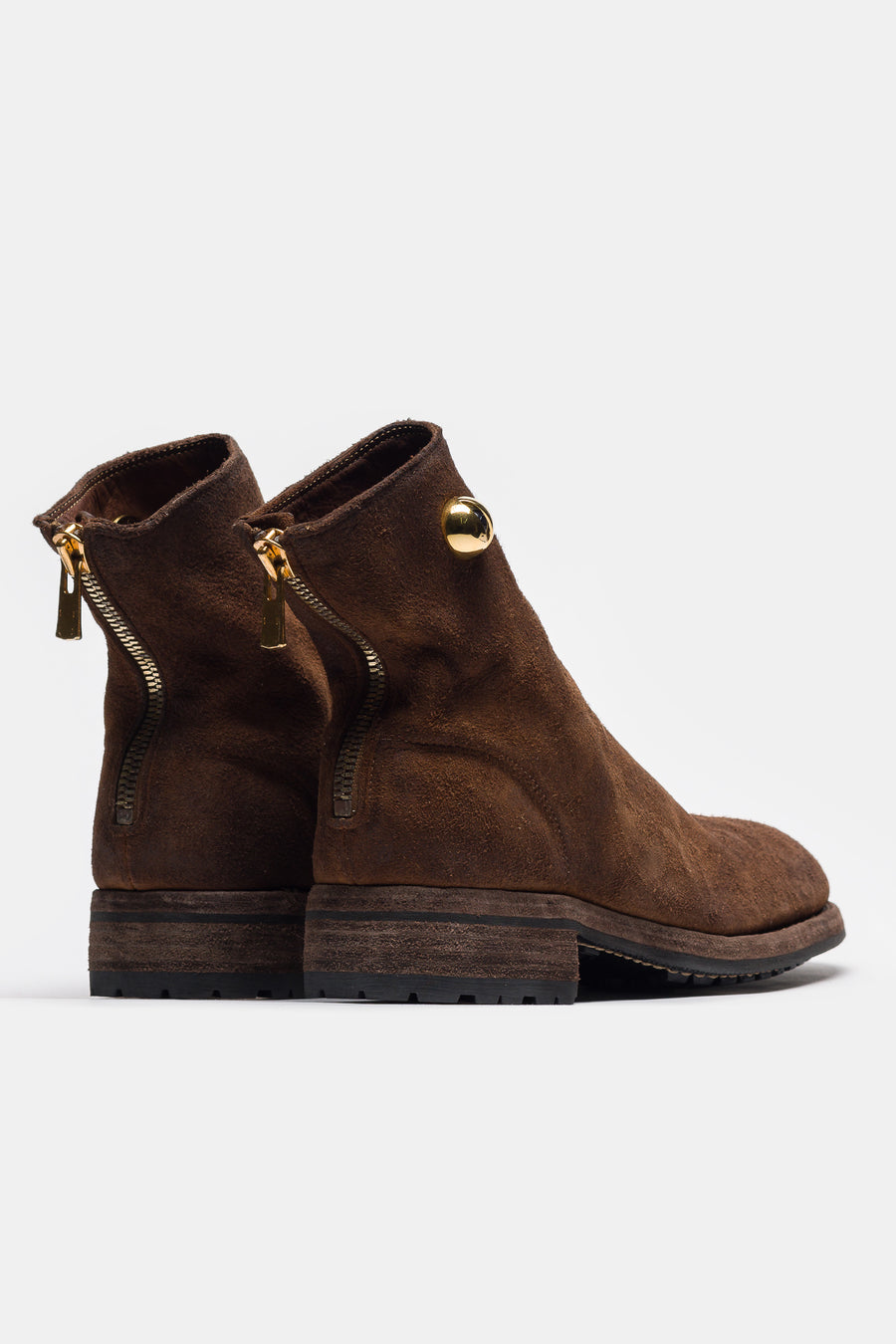 UNDERCOVER Undercover 966V_EYE Reverse Horse Leather Back Zip Boot in Brown - Notre