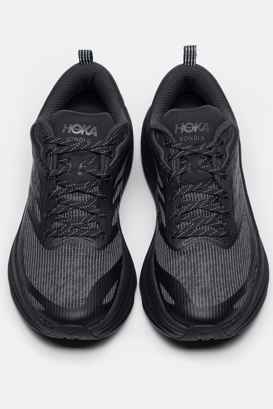HOKA Bondi 8 TS Caged Sneaker in Black/Black - Notre
