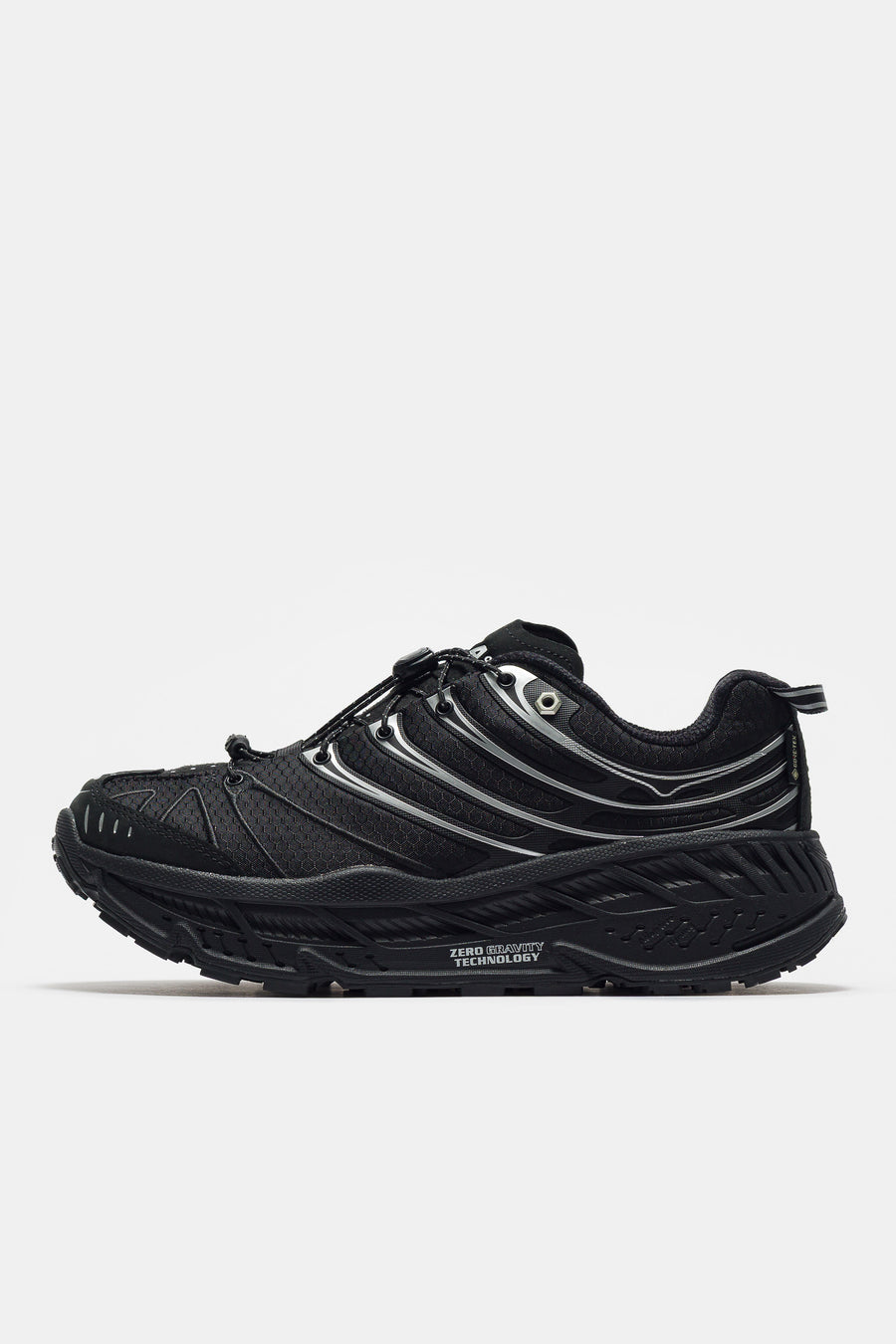 HOKA Stinson Evo GTX Sneaker in Black/Silver - Notre