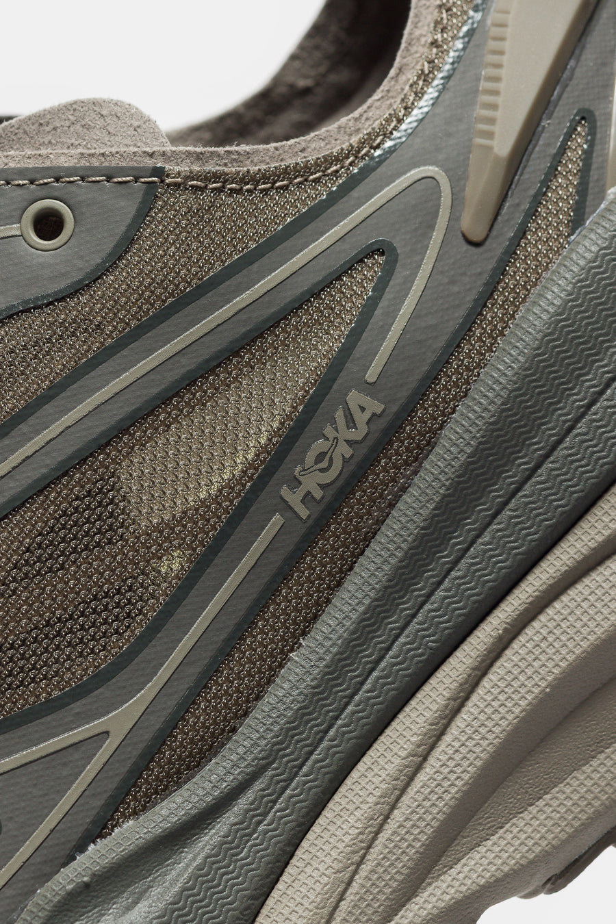 HOKA Stinson One7 Sneaker in Light Roast/Asphalt - Notre