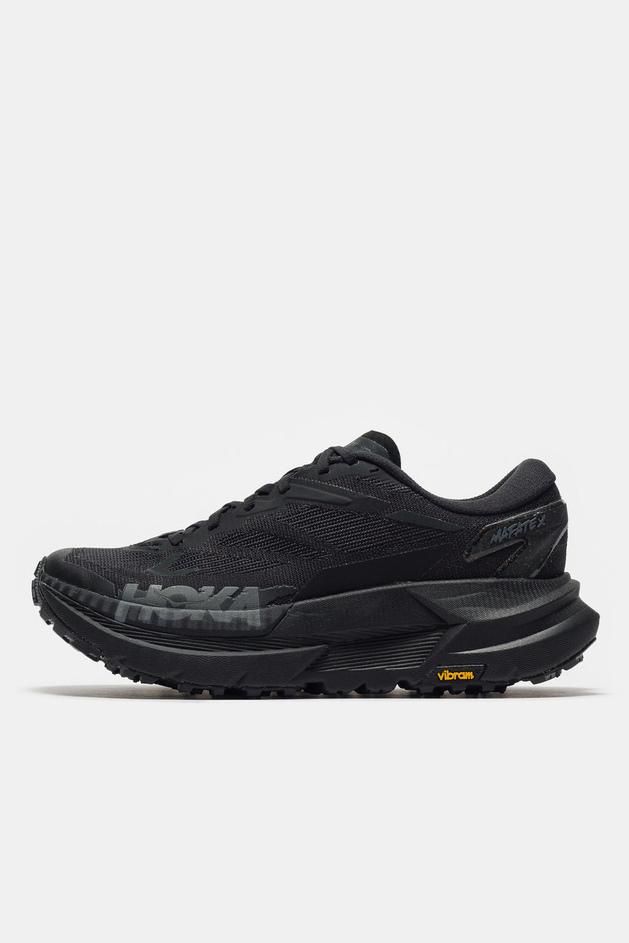 HOKA Mafate X Sneaker in Black/Satellite Grey - Notre