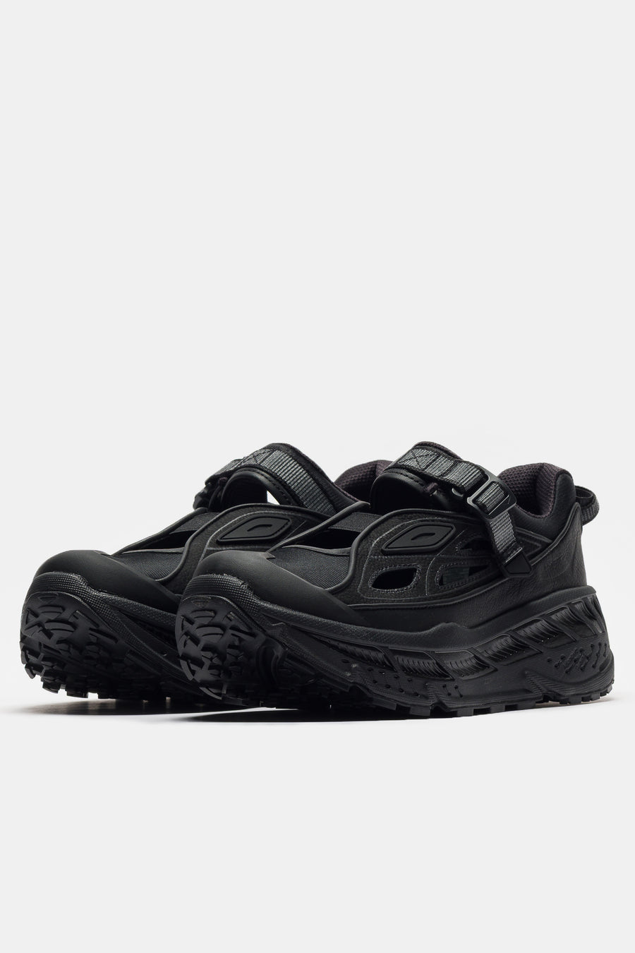 HOKA Stinson Breeze Sneaker in Black/Carbon Black - Notre