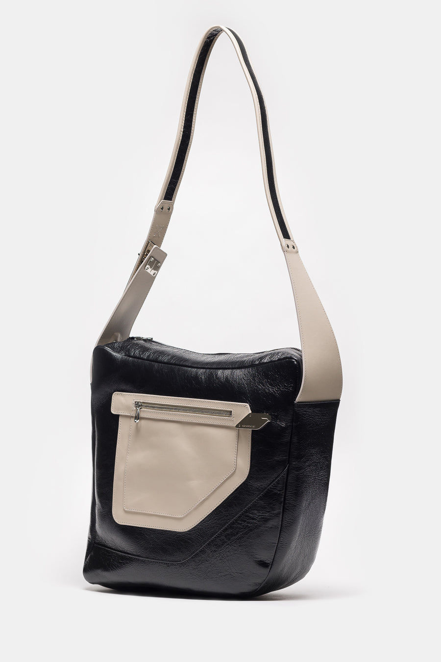 KIKO KOSTADINOV Deultum Leather Bag in Black/Beige - Notre