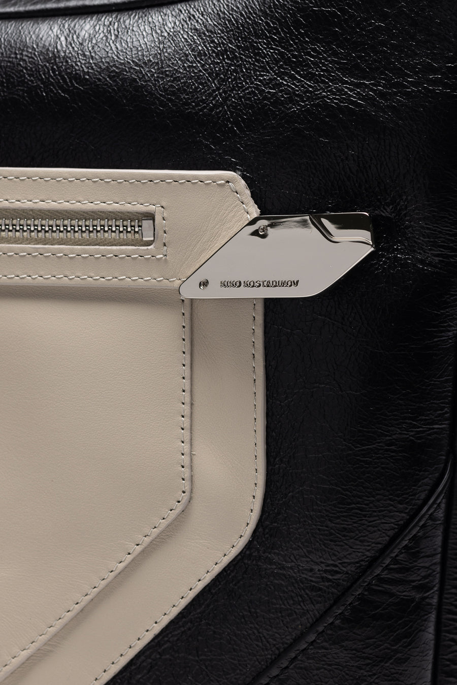 KIKO KOSTADINOV Deultum Leather Bag in Black/Beige - Notre