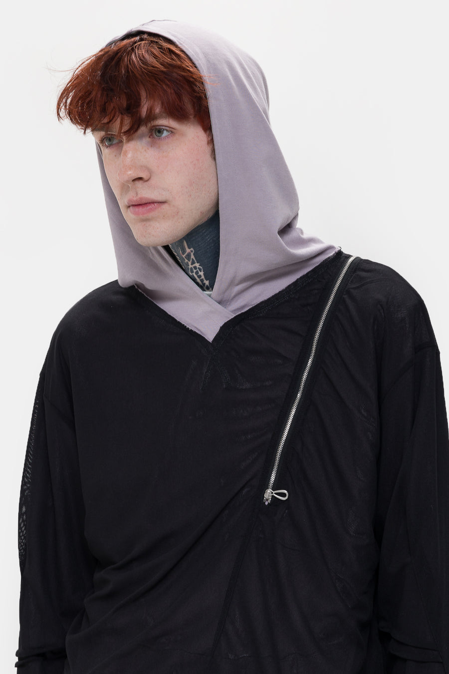KIKO KOSTADINOV Knox Mesh Hoodie in Black - Notre