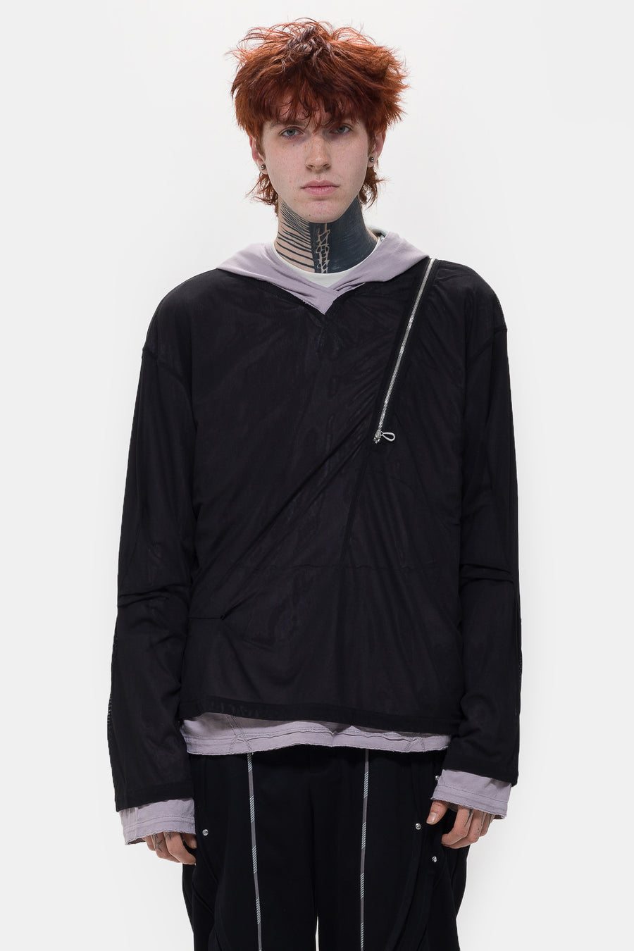 KIKO KOSTADINOV Knox Mesh Hoodie in Black - Notre